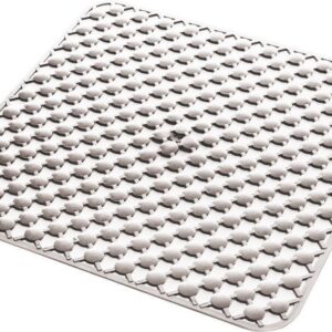 AQUALINE GEO fürdőszobai szőnyeg csúszásgátlóval, zuhanyfülkébe, 530x530mm, fehér (97535302)