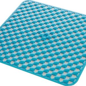 AQUALINE GEO fürdőszobai szőnyeg csúszásgátlóval, zuhanyfülkébe, 530x530mm, kék (97535311)