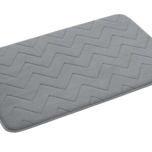 MOUSSE fürdőszobai kilépőszőnyeg, 50x80 cm, 100% polyester, szürke (96MS508008)