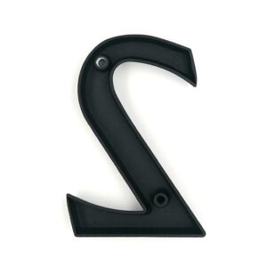 SB aluminium hazszam 2 matt fekete 10cm i90731