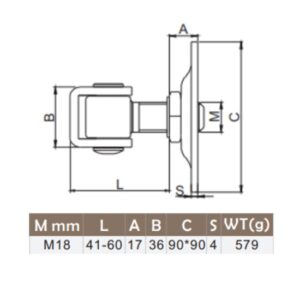SB forgaspont allithato talpas M18 90 x 90 mm i85496