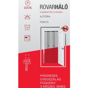 rovarhalo fuggony 95 x 215 cm 3 reszes magneses uvegszalas fekete i35837 1